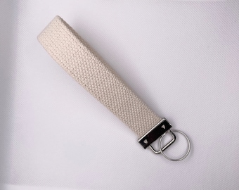Canvas Keychain Blank Cotton | Canvas Wristlet Blank Keychain Supplies  | Wristlet Key Fob Blank | Heat Transfer Vinyl Keychain