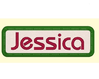 Custom Embroidered Name Patch 1"x4": Iron-On Applique