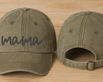 Custom Mama Embroidered Hat | Custom New Mom Gift | Mothers Day Birthday Gift for Mom | Personalized Saying Cap | Custom Unisex Hat