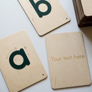 Sandpaper English alphabet letters on wooden base for kids tactile learning education tool Montessori preschool early sensory study toy gift