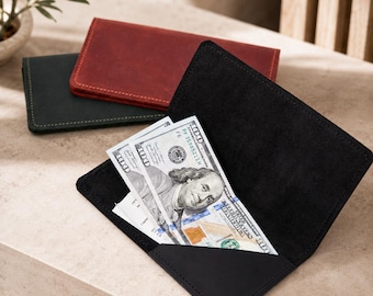 Personalized leather server book, Leather check presenter, Custom restauraunt bill holder, Waitstaff organizer, Guest check holder
