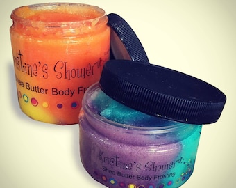 Sugar Body Frosting Scrub: Shea Butter, Coconut Oil, Exfoliating, soft skin