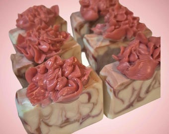 Custom Wedding Soap Favors: Vegan Flower Soap, 8 Bars