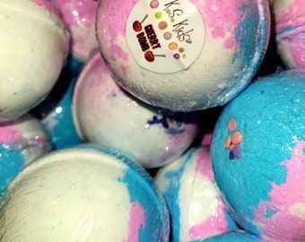 Kids Treasure Bath Bombs: 6pc Prize Set, reward, birthday, bath time