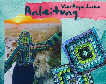 Vierauge Kalisa Hexagon Jacke Häkelanleitung CrochetPattern