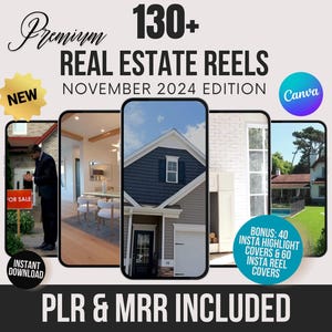 Oltre 130 video immobiliari con diritti di rivendita master e private label, video di marketing digitale senza volto MRR/PLR per agenti immobiliari, banca dati di contenuti DFY