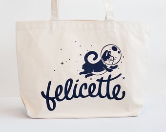 Space Cat Felicette Tote Bag