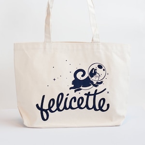 Space Cat Felicette Tote Bag