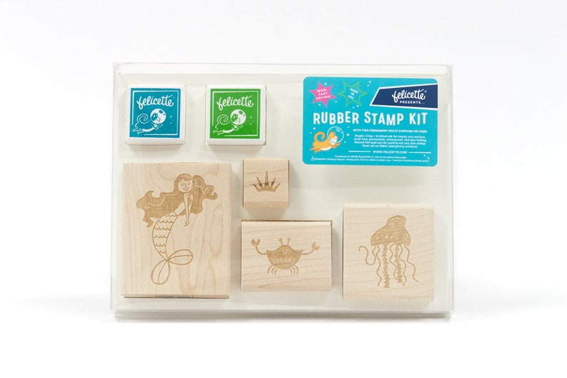 Mermaid & friends Rubber Stamp Craft Kit image 2