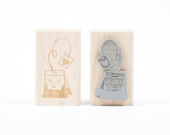 Tea Bag Rubber Stamp