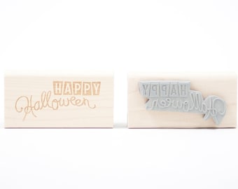 Happy Halloween Rubber Stamp