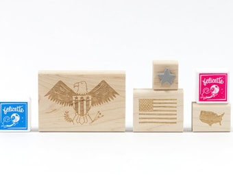 Patriotic Eagle USA Rubber Stamp Craft Kit