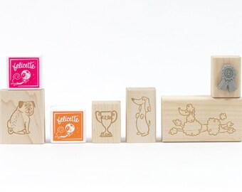 Best in Show Dogs Rubber Stamp Kit – Handmade Maple Mounted Stamps