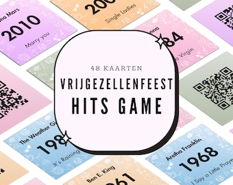 HITS GAME Bachelorette Party Game | Bachelorette | Hitster Inspired | Woman | 30 Seconds | 1957 - 2024