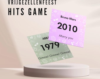 HITS GAME Bachelorette Party Game | Bachelorette | Hitster Inspired | Woman | 30 Seconds | 1957 - 2024