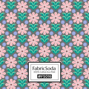 100% Cotton Fabric Cotton Canvas Pink Floral Fabric by The Yard FS016