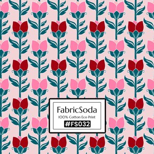 100% Cotton Fabric Pink Floral Fabric by the yard Wholesale Fabric by Roll FS032