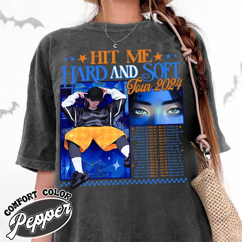 Hit Me Hard and Soft Shirt, Music Tour Shirt, Gift for Her, Women T