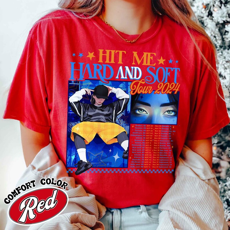 Hit Me Hard and Soft Shirt, Music Tour Shirt, Gift for Her, Women T