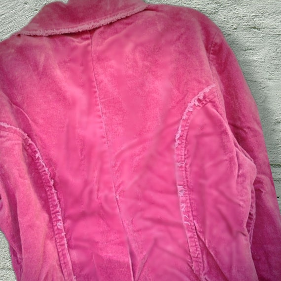 Y2K pink corduroy  jacket NWOT, sz. S. Boho Shabb… - image 8