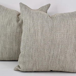 Copricuscini in tessuto neutro grigio/beige da 20" (set da 2)