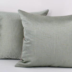 20&quot;  Teal Antique Satin/Linen Blend Throw Pillow Covers (Set of 2)