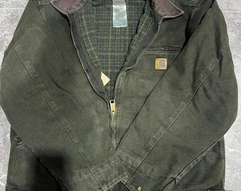 00s Carhartt J97 MOS Detroit Jacket XL-TALL Fade Moss