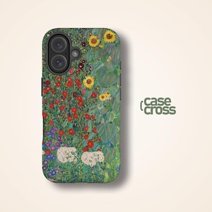 GUSTAV KLIMT Farm Garden Sunflowers MagSafe iPhone Case | iPhone 16 15 14 13 12 11 Pro Max Case, iPhone 16 15 14 13 12 Case, by Case Cross