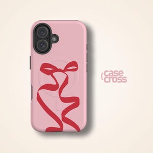PINK BOW COQUETTE MagSafe iPhone Case | iPhone 16 15 14 13 12 11 Pro Max Case, iPhone 16 15 14  Plus Case, iPhone 13 Mini 8, by Case Cross