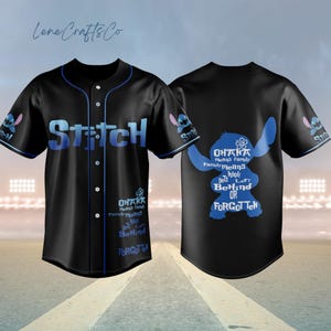 Stitch Baseball Jersey, Disney Stitch Shirt, Lilo and Stitch, Gift for Disney Fan, Stitch Merch, Cute Cartoon Jersey, Disneyland Outfit