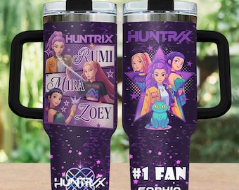 Custom Kpop Rumi Mira Zoey Tumbler 40oz, Rumi Mira Zoey Tumbler