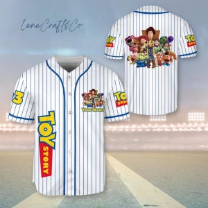 Custom voetbalshirt Toy Story Friends, honkbalshirt honkbalshirt filmpersonage, Buzz Lightyear jersey dames, shirt Woody Jessie jersey