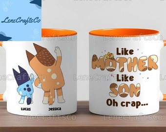 Regalos personalizados para mamá taza de café, taza de café de 11 oz, taza de cerámica de dibujos animados, taza del día de la madre