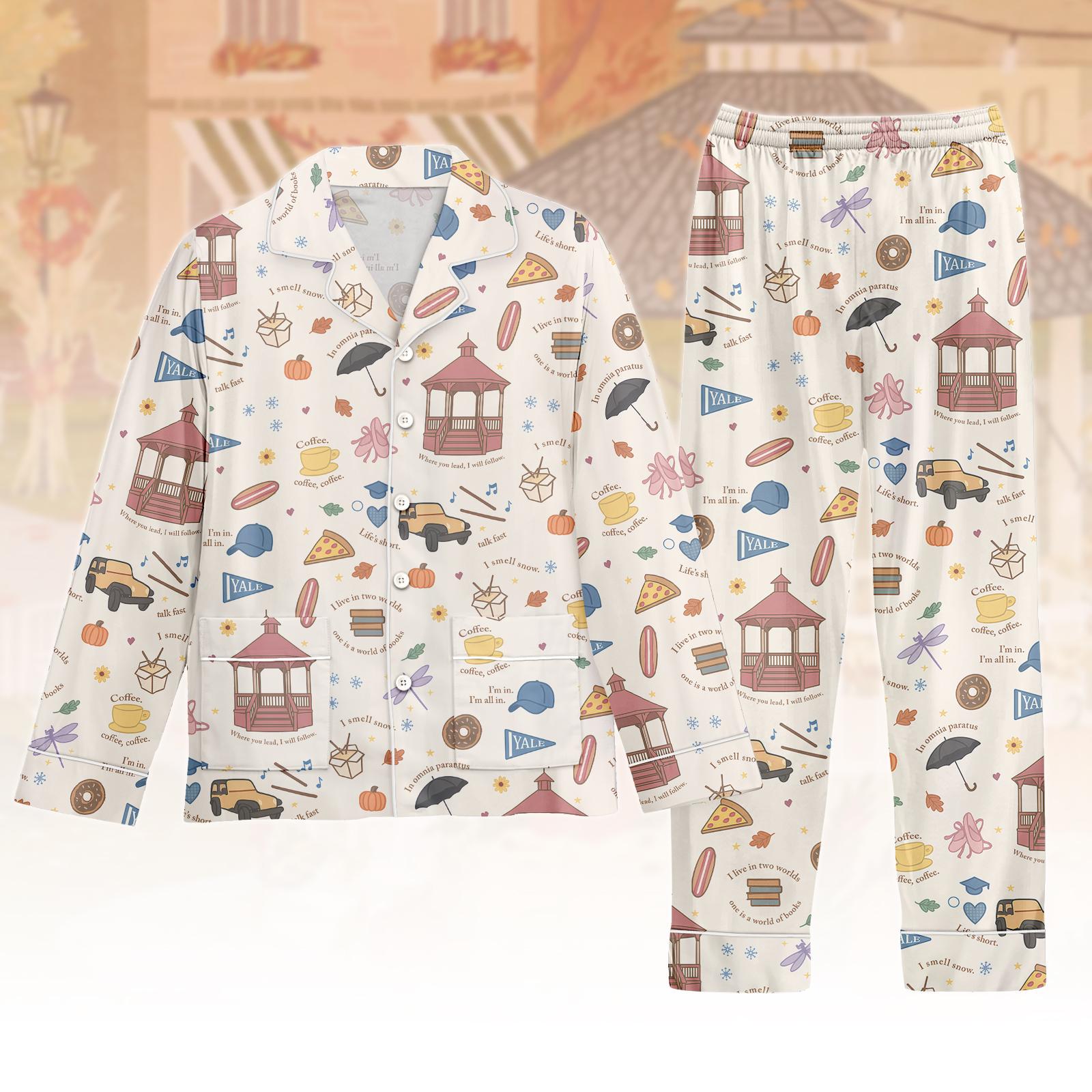 Discover Gilmore Pajamas Set, Stars Hollow Pajamas, Lukes Dinner Women Pajamas, Luke Coffee Holiday Pajamas, Girls Christmas Pajamas Gift