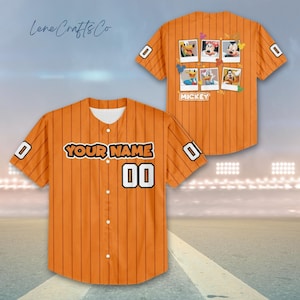 Maglia da baseball personalizzata di Topolino e i suoi amici, maglietta Disney di Topolino, regali per i fan Disney, merchandising di Topolino, maglietta del Magic Kingdom, maglia dei cartoni animati