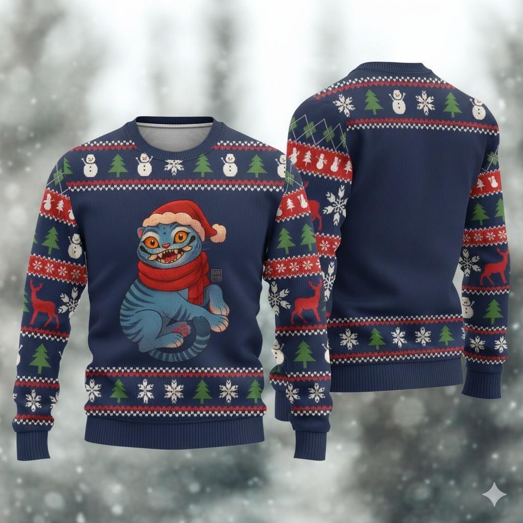 Ugly tiger sweater - Etsy Nederland