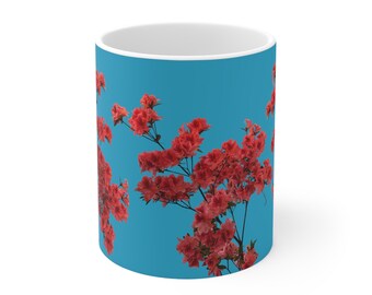 Coffee Mug with Azaleas, 11oz, 15oz