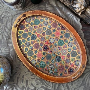 Wooden Tray With Handles | Serving Tray Handles | Ottoman Tray With Handles | Tea Tray With Handles | Decorative Tray | Valentine’s Day Gift
