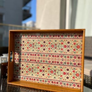 William Morris Wooden Tray With Handles | Serving Tray Handles | Gift For Her | Tea Tray | Decorative Tray | Housewarming Gift