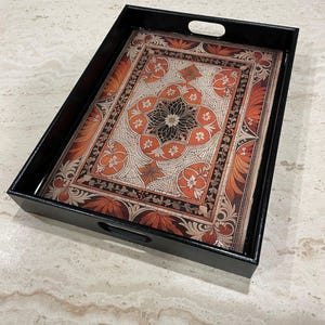 Wooden Serving Tray With Handles | Tray With Handles | Ottoman Tray | Gift For Her | Tea Tray Decorative Tray | Tray Decor
