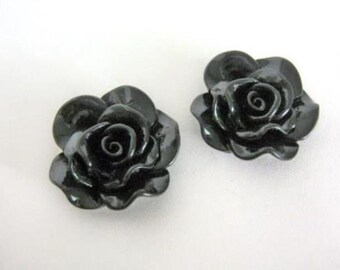 2pcs 28mm Multi-Faceted Flower Acrylic Flatback Cabochons Decoden Embellishments