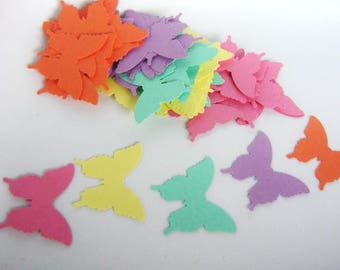70 Butterfly Die Cut, Blue Orange Purple Pink Yellow, 1 1/4 x 1 inch, Cut Outs, Punches Butterflies, Scrapbook