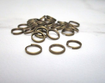 8mm Antique Bronze Double Loop Split Jump Ring 150pc