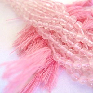 3mm Round Rose Quartz Pink Gemstone Beads 124pc