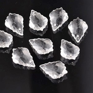 22x15mm Faceted Teardrop Clear Acrylic Beads 25pc