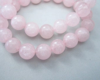 10mm Round Rose Quartz Gemstone Beads 18pc