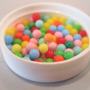 4mm Round Assorted Opaque No Hole Ball Acrylic Beads 200pc