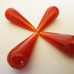 29x11mm Teardrop Brown Vintage Lucite Drop Beads 15pc