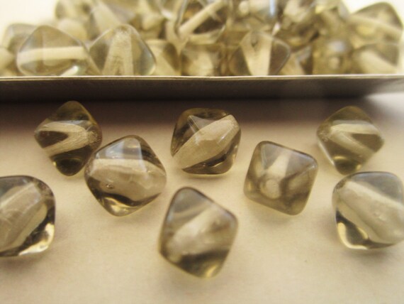 8mm Rhombus Beads, Transparent Bicone Beads