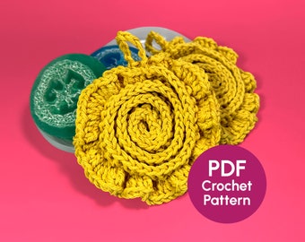 CROCHET PATTERN | Spiral Sun Facial Scrubbie | DIY Handmade Sunshine Gift for Self Care